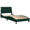 Image de vidaXL Cadre de lit sans Matelas Hanko Vert foncé 90x190 cm Velours