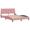 Image de vidaXL Cadre de lit sans Matelas Hanko Rose 120x200 cm Velours