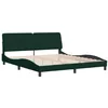 Image de vidaXL Cadre de lit sans Matelas Vert foncé 180x200 cm Velours