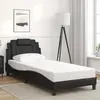 Image de vidaXL Cadre de lit Viana sans matelas noir 90x200 cm similicuir