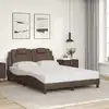 Image de vidaXL Cadre de lit Viana sans matelas marron 120x200 cm similicuir