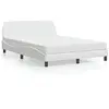Image de vidaXL Lit avec matelas Dover blanc 140x200 cm similicuir