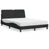 Image de vidaXL Lit avec matelas noir 120x200 cm velours