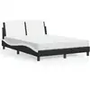 Image de vidaXL Lit avec matelas Zadar noir et blanc 140x200 cm similicuir