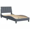 Image de vidaXL Cadre de lit avec LED sans Matelas Hanko Gris foncé 80x200 cm