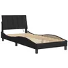 Image de vidaXL Cadre de lit avec LED sans Matelas Hanko Noir 80x200 cm Velours