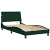 Image de vidaXL Cadre de lit avec LED sans Matelas Hanko Vert foncé 100x200cm