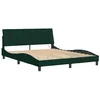 Image de vidaXL Cadre de lit avec LED sans Matelas Hanko Vert foncé 160x200 cm