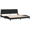 Image de vidaXL Cadre de lit avec LED sans Matelas Noir 200x200 cm Velours