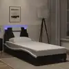 Image de vidaXL Cadre de lit Viana avec LED sans matelas noir et blanc 90x190 cm