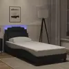 Image de vidaXL Cadre de lit Viana avec LED sans matelas noir 90x200 cm