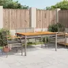 Image de vidaXL Ensemble à manger de jardin 5 pcs coussins gris résine tressée