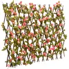 Image de vidaXL Treillis de lierre artificiel extensible rose foncé 180x60 cm