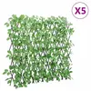 Image de vidaXL Treillis de lierre artificiel extensible 5 pcs vert 180x65 cm