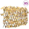 Image de vidaXL Treillis de feuille d'érable artificiel extensible 5 pcs