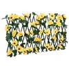 Image de vidaXL Treillis de Lierre Artificiel Extensible 5 pcs, Écran de Clôture, Brise-vue d’Intimité, Décoration de Jardin Extérieur, Jaune 180x20 cm