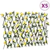 Image de vidaXL Treillis de lierre artificiel extensible 5 pcs jaune 180x60 cm