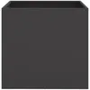 Image de vidaXL Jardinières 2 pcs, Bacs à Fleurs, Pots de Plantes, Boîtes à Fleurs, Jardinières Surélevées de Jardin Terrasse, Noir 49x47x46 cm Acier