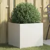 Image de vidaXL Jardinière blanc 49x47x46 cm acier