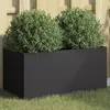 Image de vidaXL Jardinière noir 62x30x29 cm acier