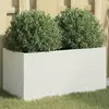 Image de vidaXL Jardinière blanc 62x30x29 cm acier