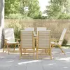 Image de vidaXL Chaises inclinables de jardin pliantes lot de 6 coussins bambou