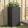 Image de vidaXL Jardinières 2 pcs noir 40x40x80 cm résine tressée