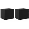 Image de vidaXL Jardinières 2 pcs Noir 36x30x32 cm résine tressée