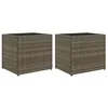 Image de vidaXL Jardinières 2 pcs Gris 36x30x32 cm résine tressée