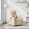 Image de vidaXL Fauteuil de massage inclinable Crème Tissu