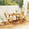 Image de vidaXL Ensemble de balcon 3 pcs Bois d'acacia solide