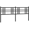 Image de vidaXL Tête de lit métal Noir 193 cm, tête de lit pour lit Double, tête de lit Noire, tête de lit en métal