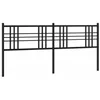 Image de Tête de lit métal VidaXL 200 cm, pour lit Double, Noire, en métal