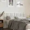 Image de vidaXL Tête de lit de remplacement métal blanc 120 cm