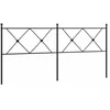 Image de vidaXL Tête de lit métal Noir 180 cm, tête de lit pour lit Double, tête de lit Noire, tête de lit en métal