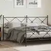 Image de vidaXL Tête de lit de remplacement métal noir 193 cm
