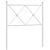 Image de vidaXL Tête de lit métal Blanc 75 cm, tête de lit pour lit Simple, tête de lit Blanche, tête de lit en métal