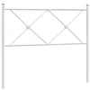Image de vidaXL Tête de lit métal Blanc 100 cm, tête de lit pour lit Simple, tête de lit Blanche, tête de lit en métal