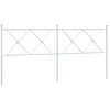Image de vidaXL Tête de lit métal Blanc 180 cm, tête de lit pour lit Double, tête de lit Blanche, tête de lit en métal