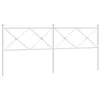 Image de vidaXL Tête de lit métal Blanc 193 cm, tête de lit pour lit Double, tête de lit Blanche, tête de lit en métal