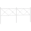 Image de vidaXL Tête de lit métal Blanc 200 cm, tête de lit pour lit Double, tête de lit Blanche, tête de lit en métal