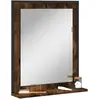 Image de vidaXL Miroir de salle de bain et étagère chêne fumé bois d’ingénierie
