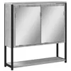 Image de vidaXL Armoire à Miroir de Salle de Bain, Placard Mural de Toilette avec Miroir, Meuble de Rangement, Moderne, Sonoma Gris Bois d'Ingénierie
