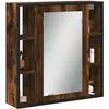 Image de vidaXL Armoire à miroir de salle de bain chêne fumé bois d’ingénierie