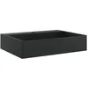 Image de vidaXL Vasque 50x38x11 cm Fonte minérale/marbre Noir Mat