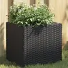 Image de vidaXL Jardinière noir 36x30x32 cm résine tressée