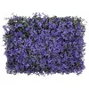 Image de vidaXL Clôture à Feuilles Artificielles 24 pcs, Panneaux de Haies, Brise-Vue d'Intimité, Écran de Décoration Jardin, Violet 40x60 cm