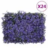 Image de vidaXL Clôture à feuilles artificielles 24 pcs violet 40x60 cm