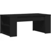 Image de vidaXL Table Basse, Table d'Appoint avec Rangement, Bout de Canapé, Meuble de Salon Salle de Séjour, Moderne, Noir Bois d'Ingénierie