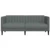 Image de vidaXL Canapé à 2 Places Gris foncé Tissu